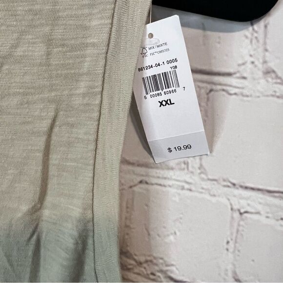 Gap Heathered Cream Tank Top size XXL new with tags - Picture 4 of 5